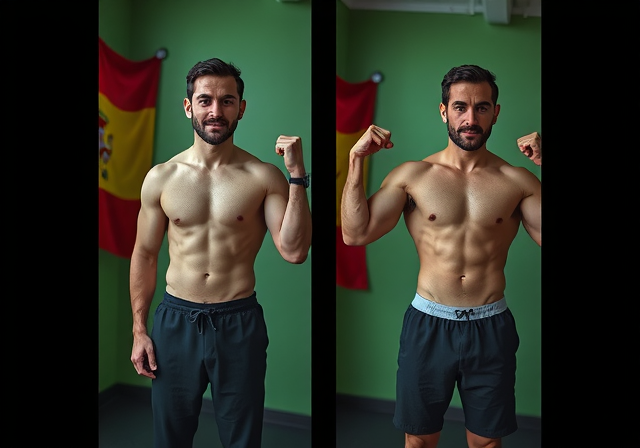 Carlos's muscle gain transformation